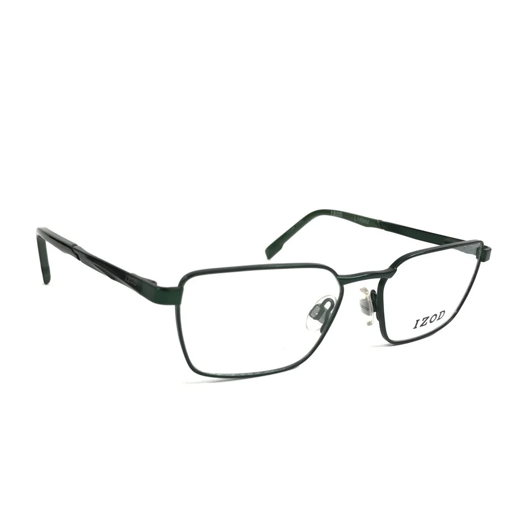 IZOD Eyeglasses Frames IZ2123 GREEN SLATE Rectangle Wire Rim 50-16-140